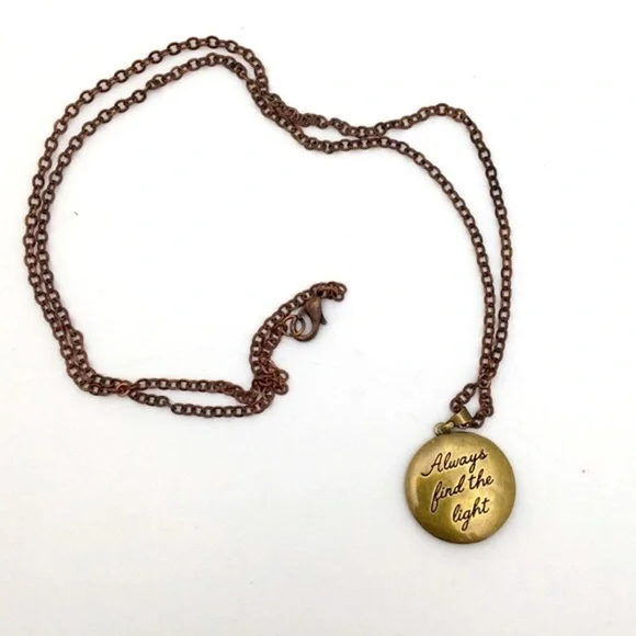 Brass Moth Pendant with Copper Chain 24" - Picture 6 of 12